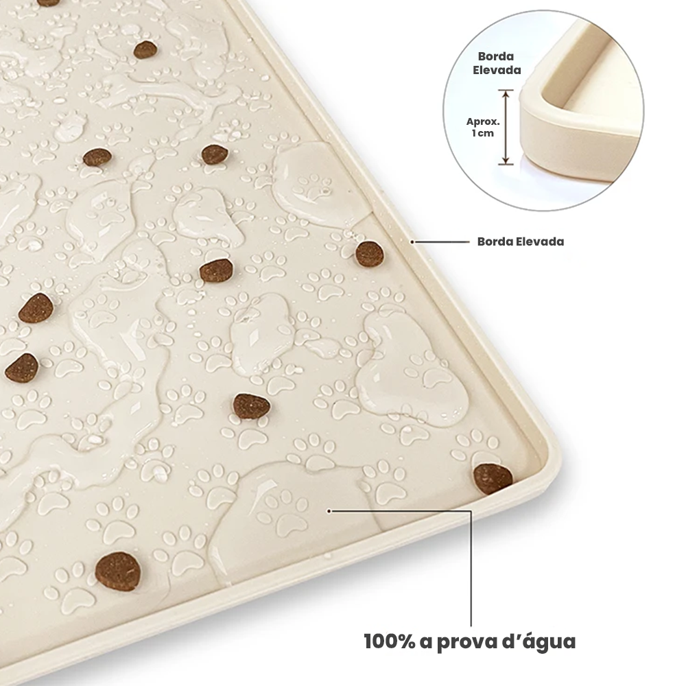 Tapete de Silicone Impermeável para Comedouro de Pets Nossa Casa Fácil