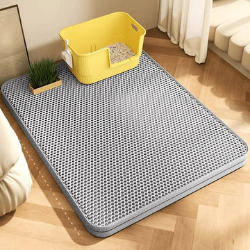Tapete extragrande para areia de gato, resistente, impermeável, com duas camadas, antiderrapante e lavável Minha loja
