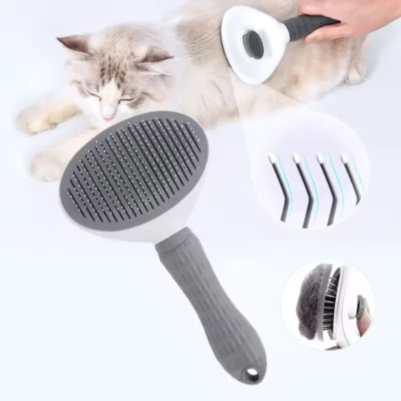 Escova para cães e pente para gatos; escova autolimpante para remoção de pêlos de animais Minha loja