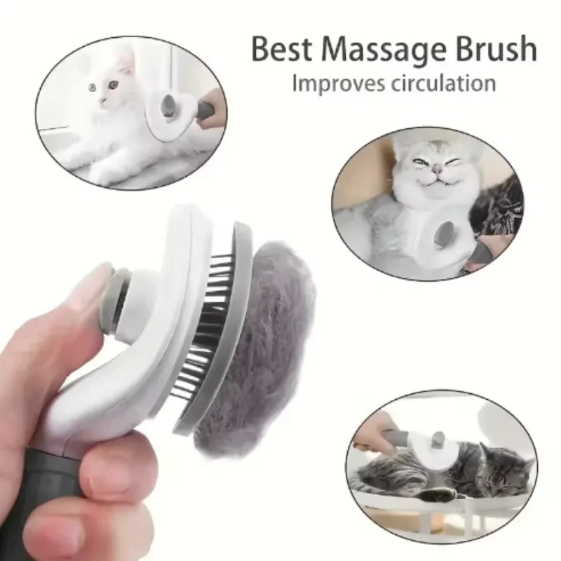 Escova para cães e pente para gatos; escova autolimpante para remoção de pêlos de animais Minha loja