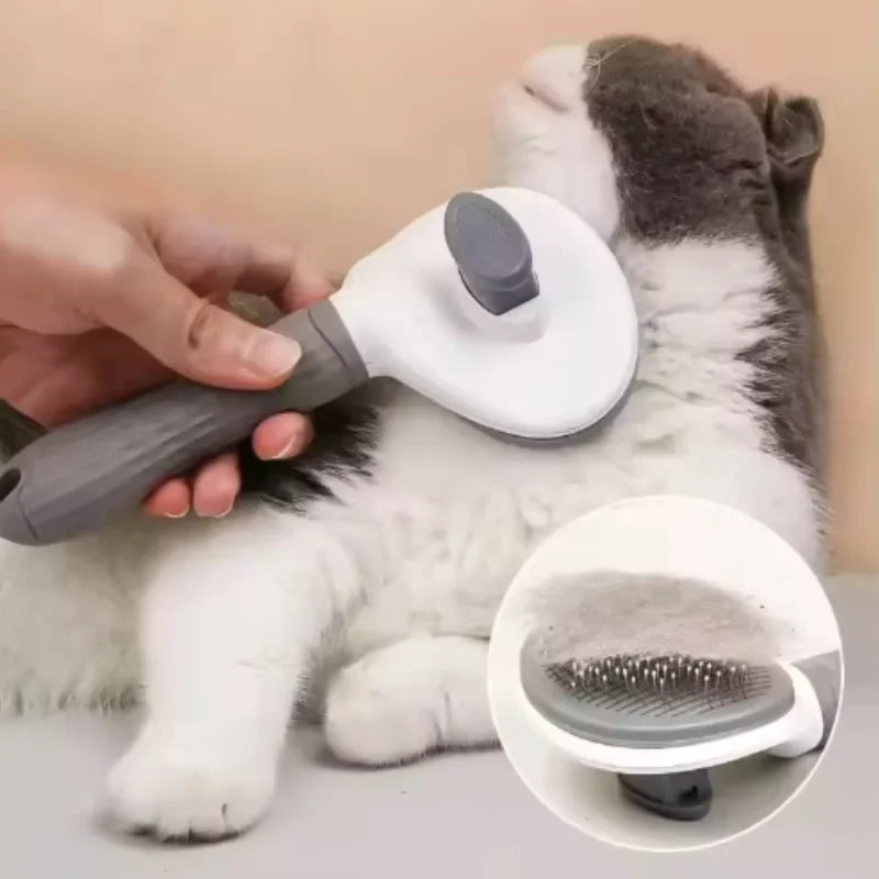 Escova para cães e pente para gatos; escova autolimpante para remoção de pêlos de animais Minha loja