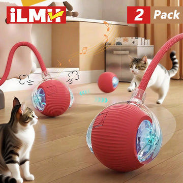 Brinquedo interativo para cães e gatos com bola que rola automaticamente, cauda artificial, recarregável. Minha loja