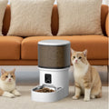 Novo comedouro automático para animais de estimação com botão de 4 litros e Wi-Fi: distribuidor inteligente de ração para cães e gatos Minha loja