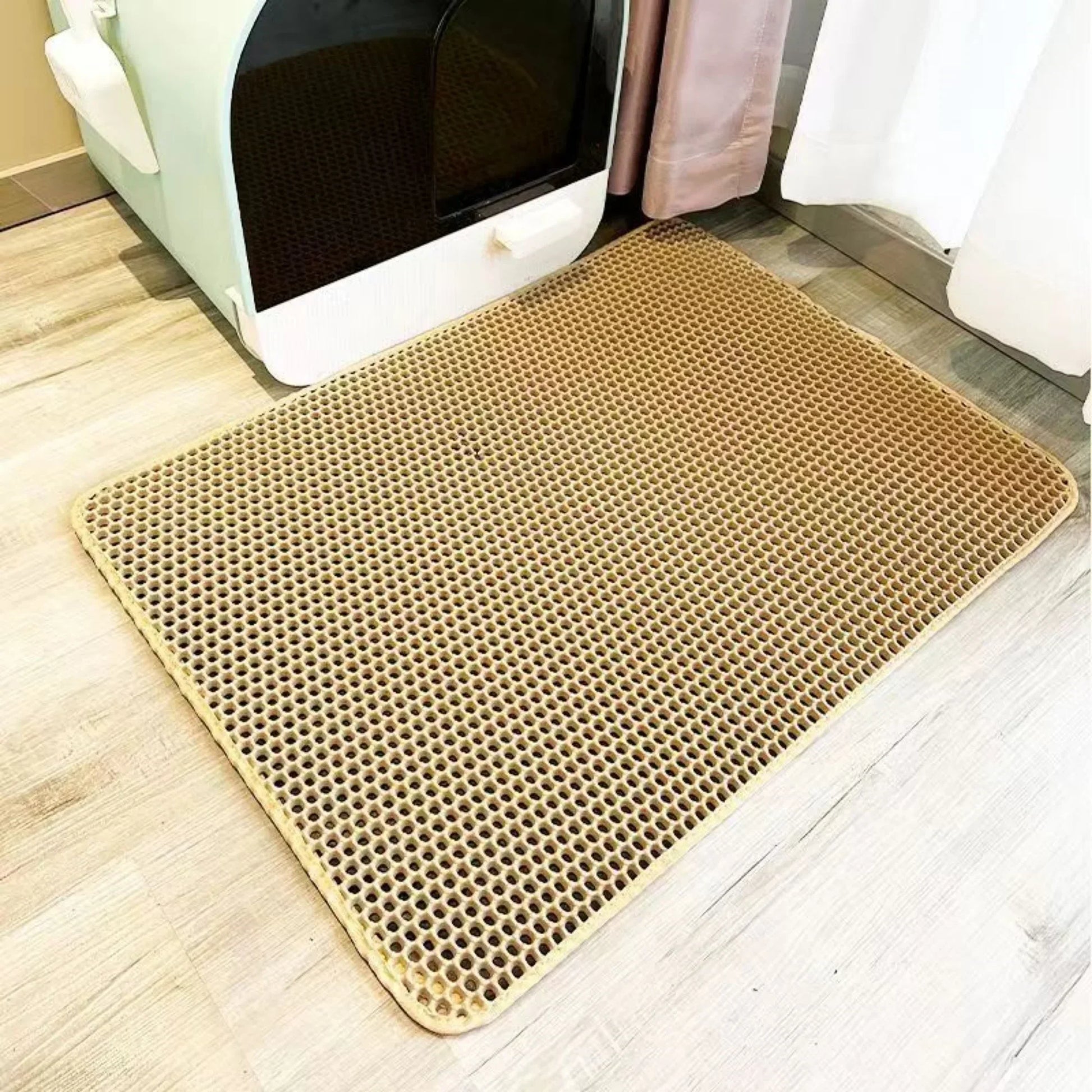 Tapete extragrande para areia de gato, resistente, impermeável, com duas camadas, antiderrapante e lavável Minha loja
