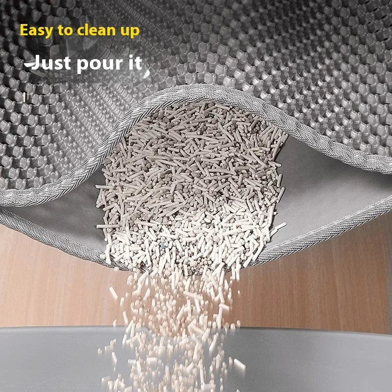 Tapete extragrande para areia de gato, resistente, impermeável, com duas camadas, antiderrapante e lavável Minha loja